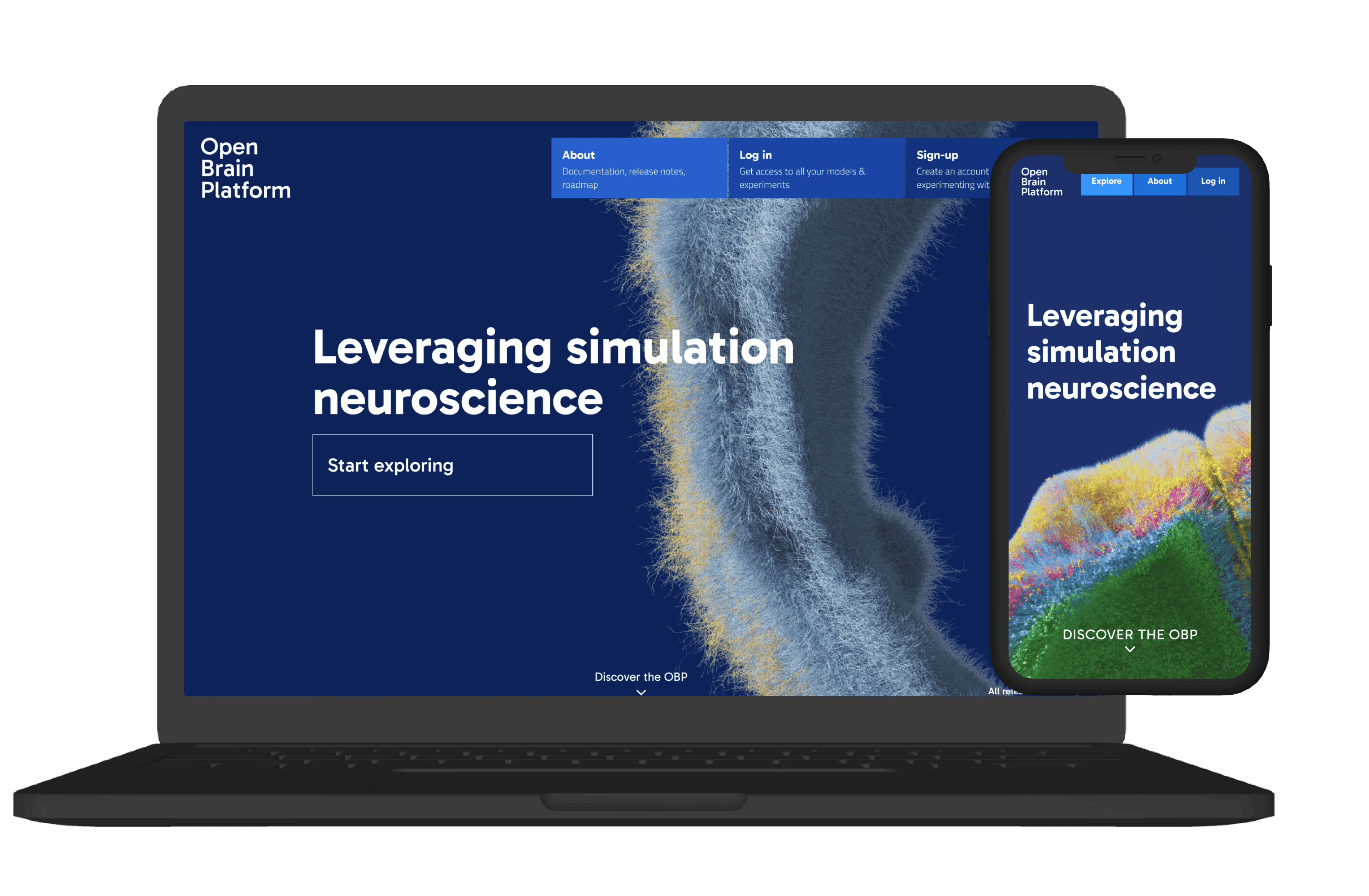 Image of home page of Open brain platform
